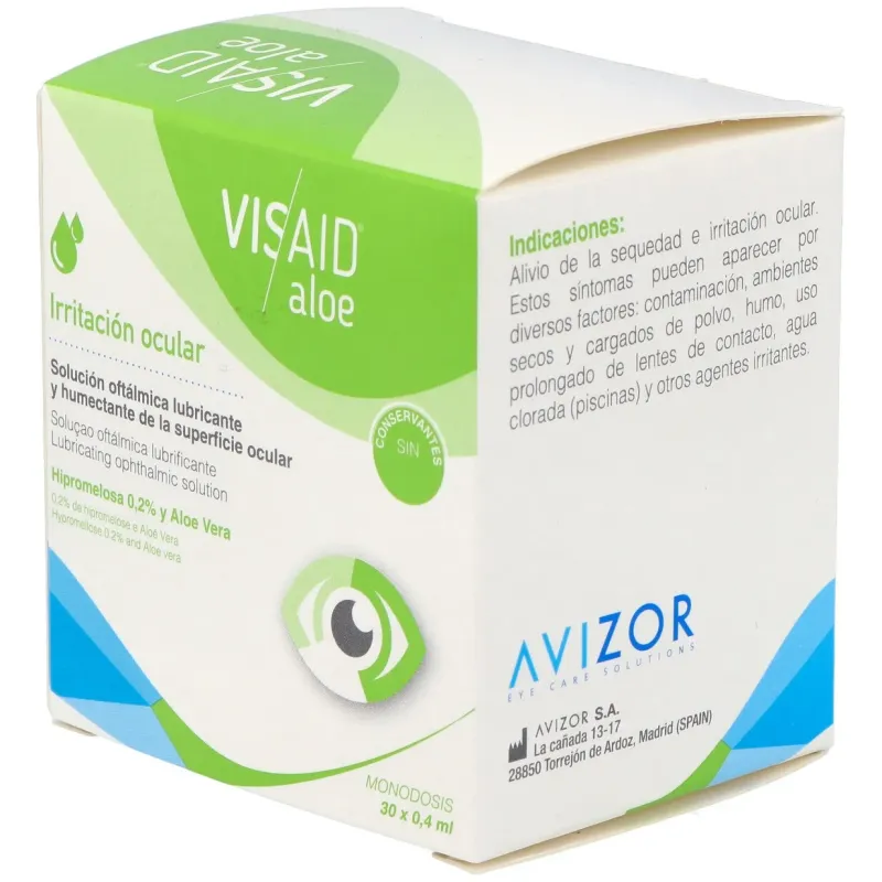Visaid aloe irritacion ocular 30monodosis | Farmacia Barata