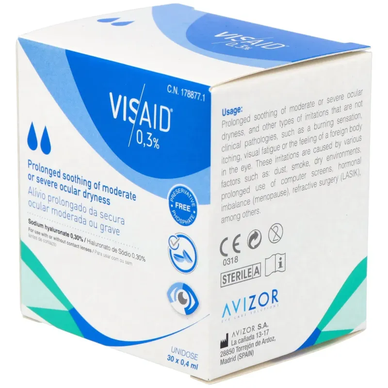 Visaid 0,3% sequedad ocular 30monodosis | Farmacia Barata