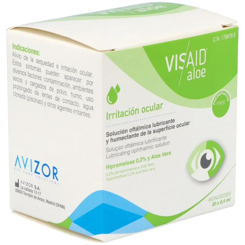 Visaid aloe irritacion ocular 30monodosis | Farmacia Barata