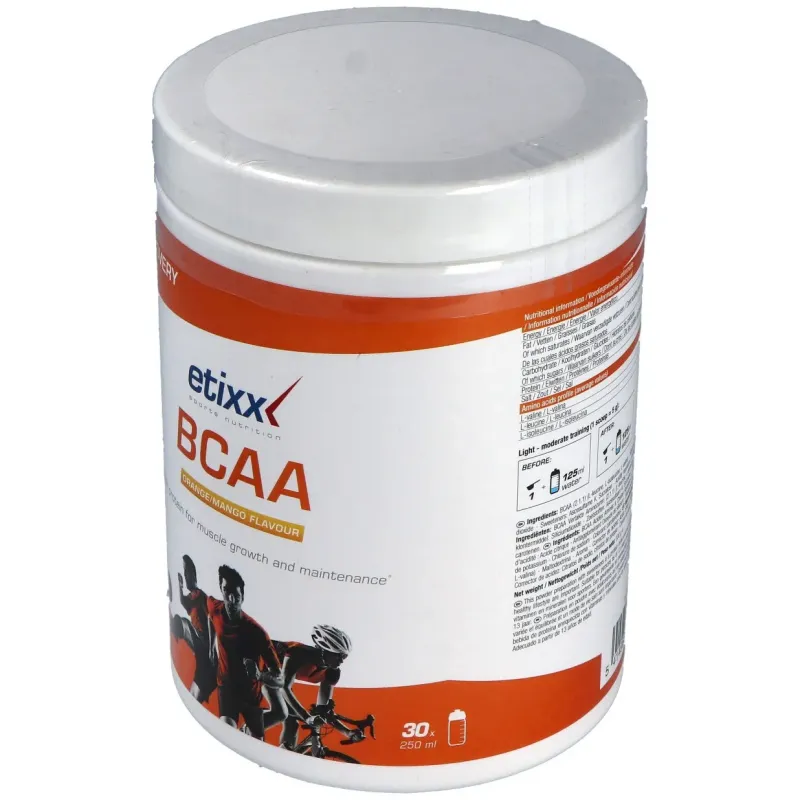 Etixx bcaa powder sabor naranja-mango 300 gr | Farmacia Barata