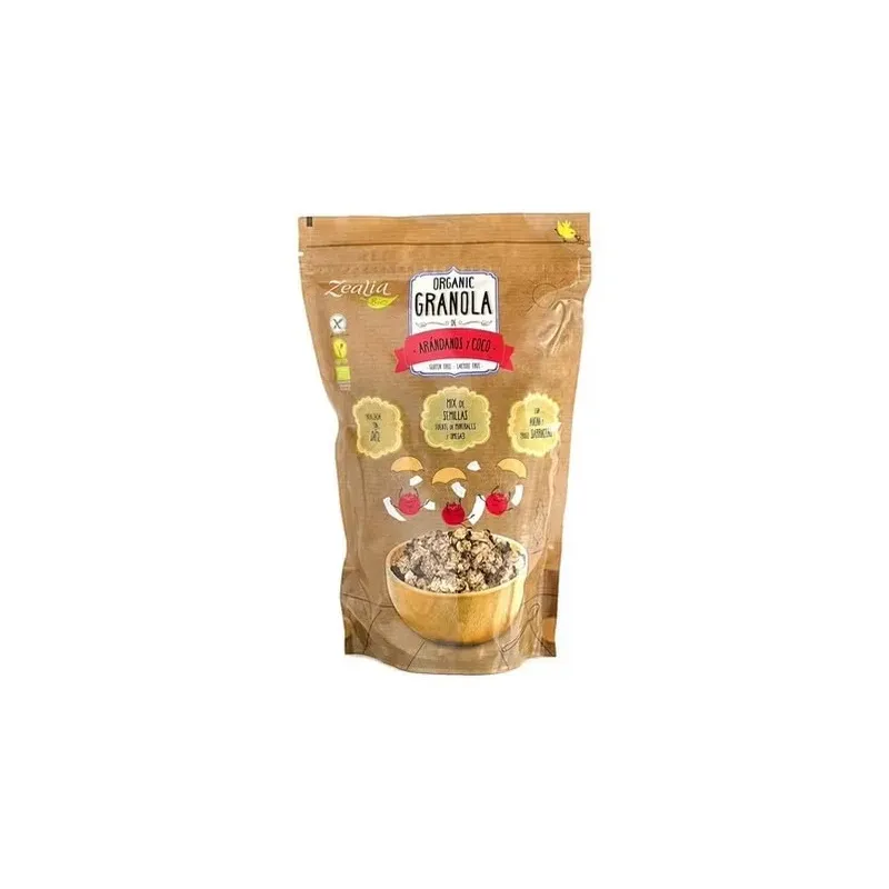Zealia granola de arándanos y coco bio sin gluten 300g | Farmacia Barata