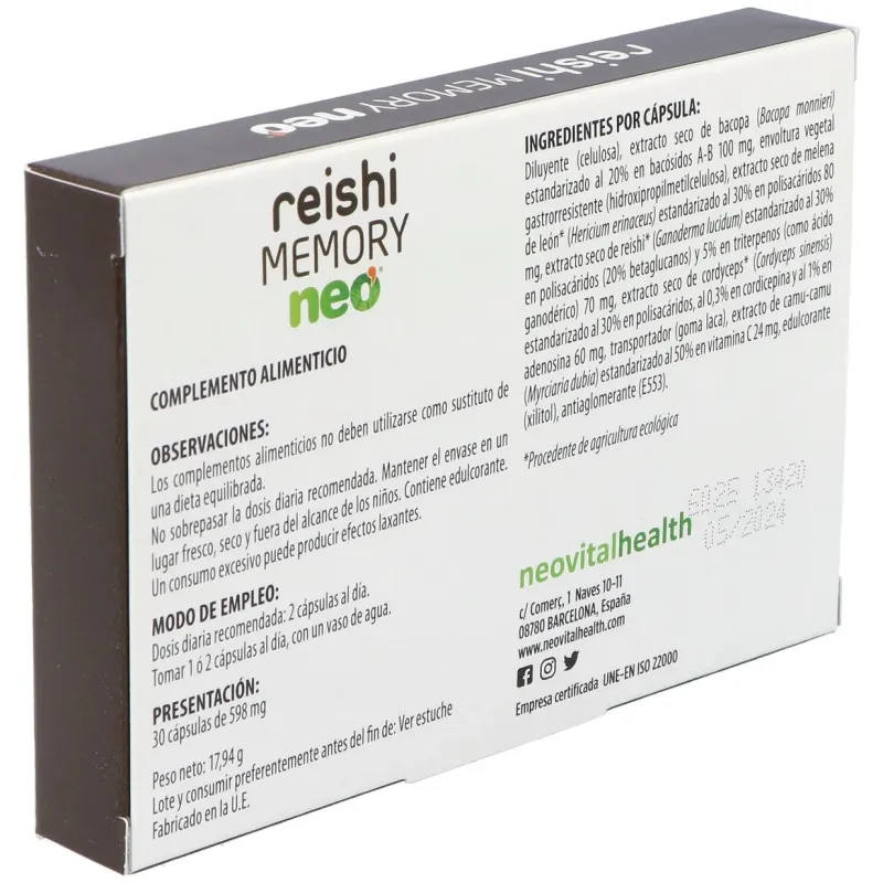 Reishi memory neo 30cap. | Farmacia Barata