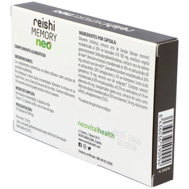 Reishi memory neo 30cap. | Farmacia Barata