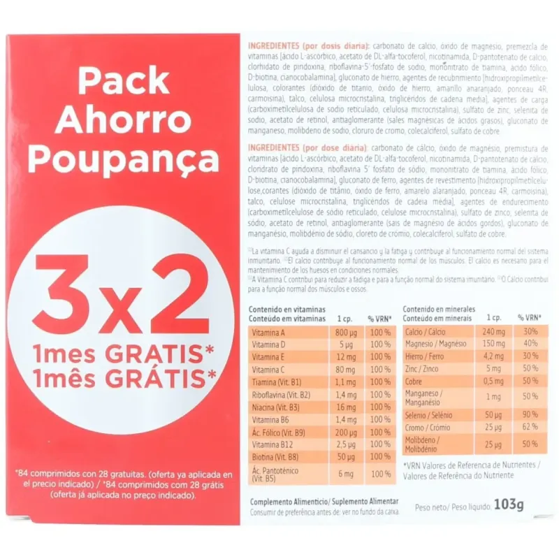 Forté pharma multivit adulto 84comp | Farmacia Barata Forté pharma multivit adulto 84comp | Farmacia Barata