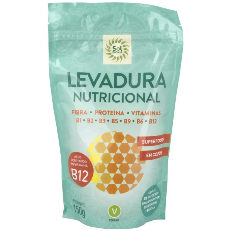Solnatural levadura nutricional vit.b12 150g | Farmacia Barata