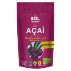 Solnatural acai polvo bio s/g vegano 70g