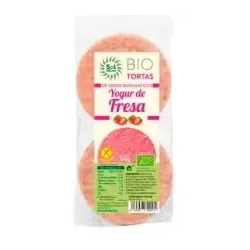 Tortas de arroz con yogur de fresa 100gr. bio | Farmacia Barata