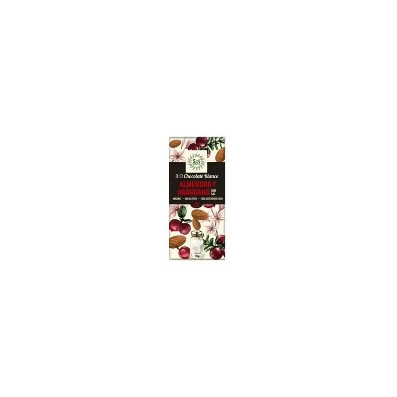 Chocolate blanco almendra arandano tableta 70g bio | Farmacia Barata