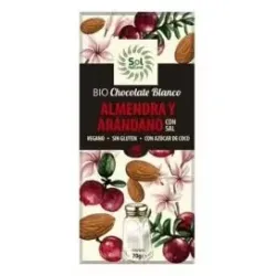 Chocolate blanco almendra arandano tableta 70g bio | Farmacia Barata