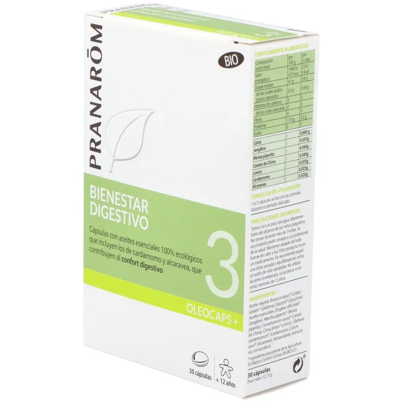 Oleocaps+ plus 3 bienestar digestivo 30cap. bio | Farmacia Barata