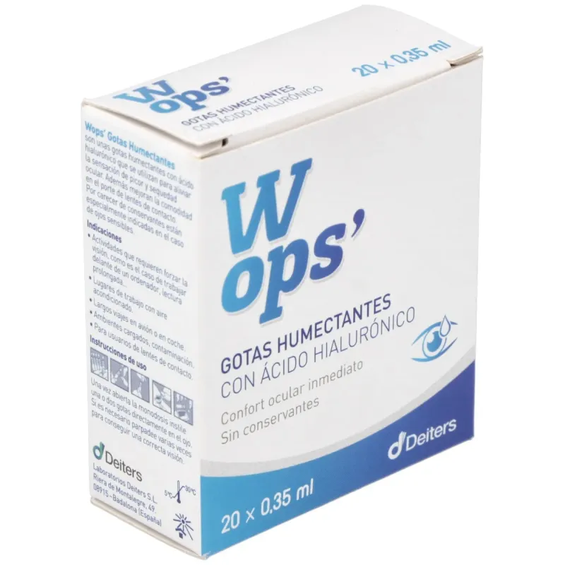 Wops gotas humectantes monodosis 20uds | Farmacia Barata