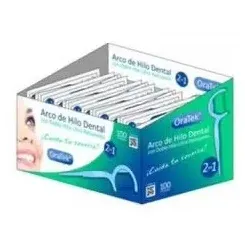 Oratek arco hilo dental doble hilo 100 unidades individuales