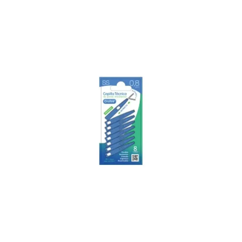 Oratek cepillo interdental retractil 0_8 mm blister 8 unidades | Farmacia Barata