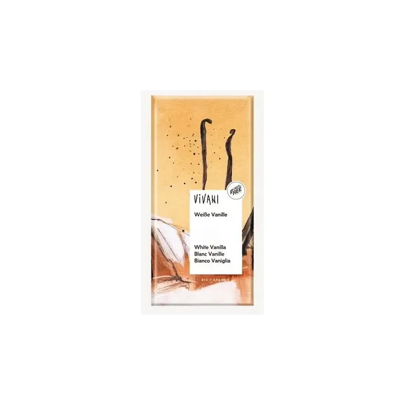Vivani chocolate blanco con vainilla bourbon bio 80g | Farmacia Barata