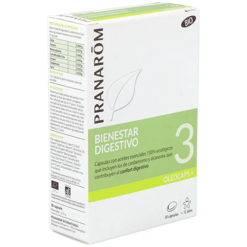 Oleocaps+ plus 3 bienestar digestivo 30cap. bio | Farmacia Barata