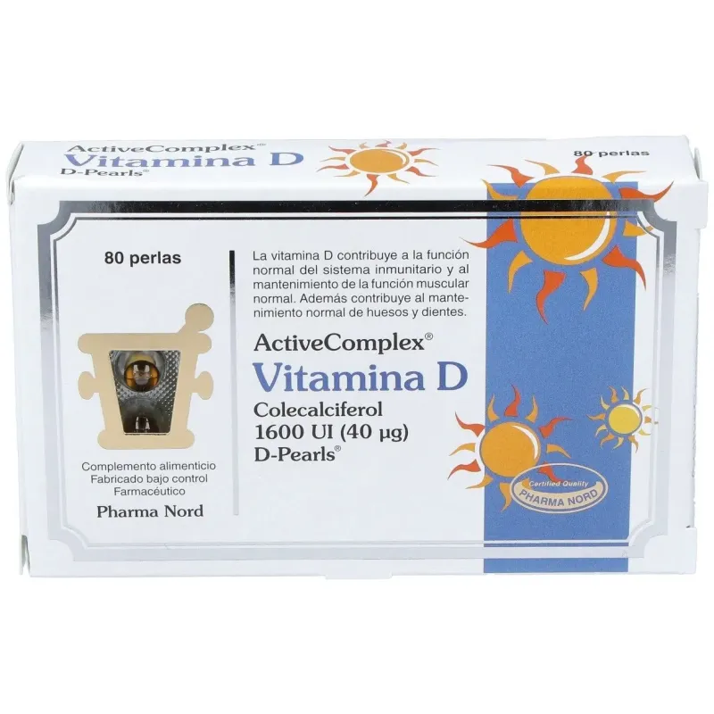 Activecomplex vit. d 40mcg. 1600ui 80perlas | Farmacia Barata