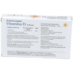 Activecomplex vit. d 40mcg. 1600ui 80perlas | Farmacia Barata