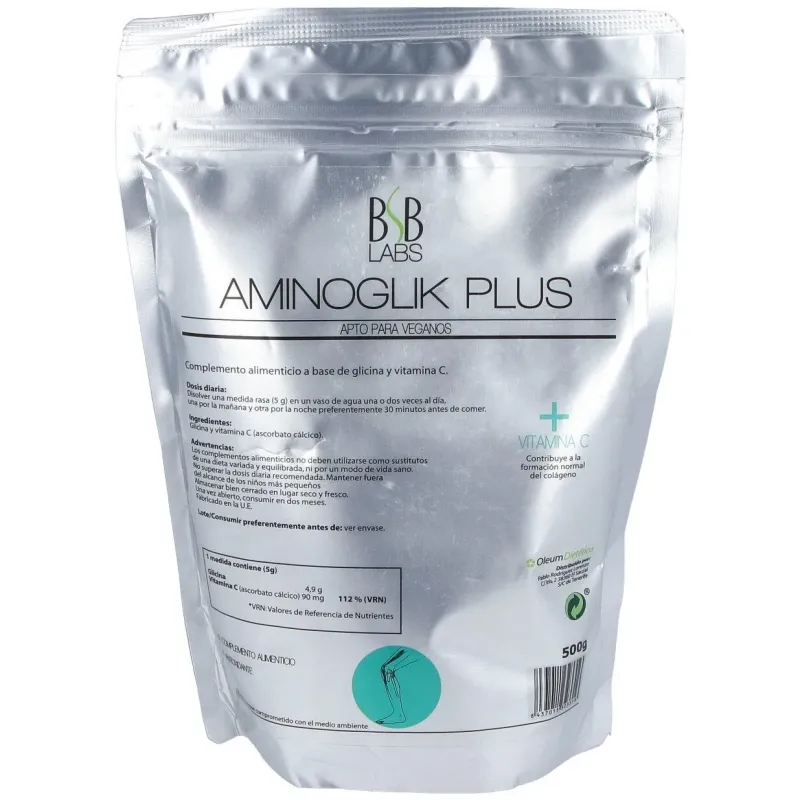 Bsb labs aminoglik plus + vitamina c sg vegan 500g | Farmacia Barata Bsb labs aminoglik plus + vitamina c sg vegan 500g | Farmacia Barata