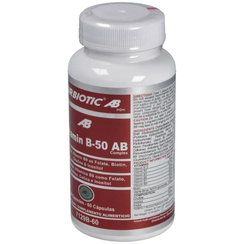 Airbiotic vit b-50 ab complex 60 cápsulas | Farmacia Barata Airbiotic vit b-50 ab complex 60 cápsulas | Farmacia Barata
