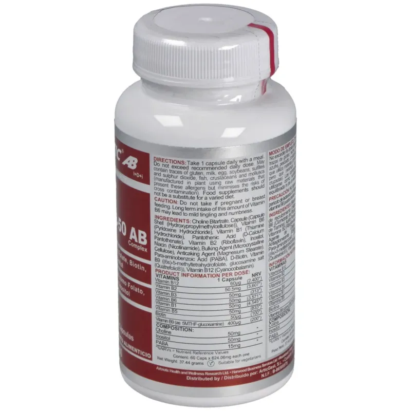 Airbiotic vit b-50 ab complex 60 cápsulas | Farmacia Barata Airbiotic vit b-50 ab complex 60 cápsulas | Farmacia Barata