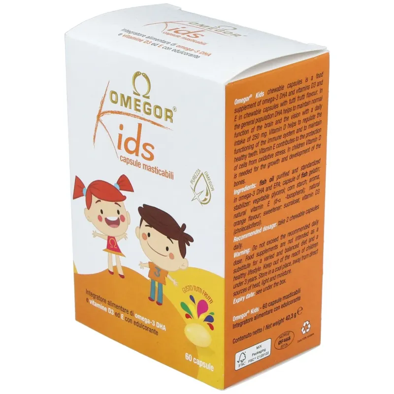 Omegor kids masticable 60cap. | Farmacia Barata