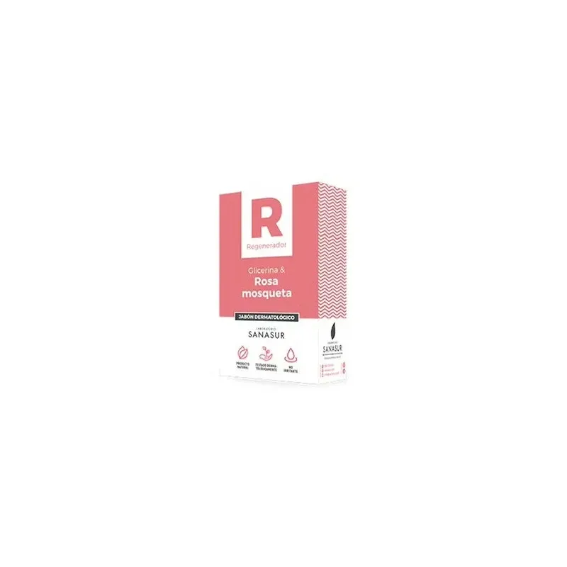 Sanasur jabon glicerina rosa mosqueta 100 g | Farmacia Barata