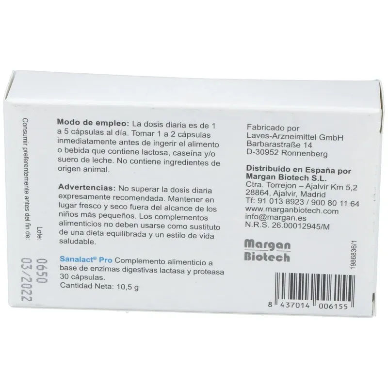 Margan sanalact pro 30caps | Farmacia Barata