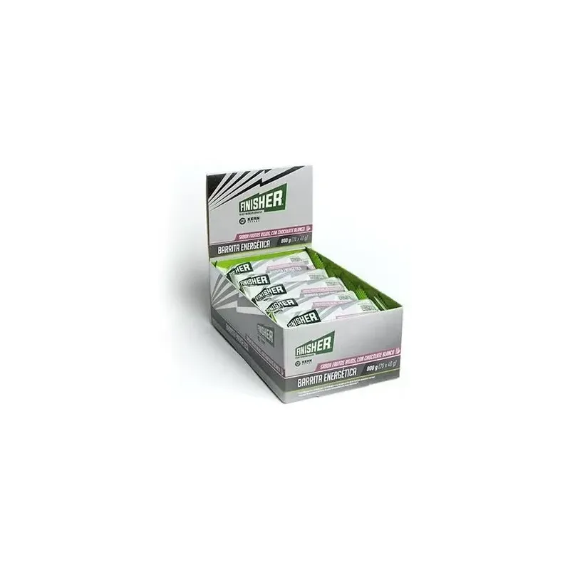 Finisher barritas energéticas chocolate blanco y frutos rojos 20uds | Farmacia Barata
