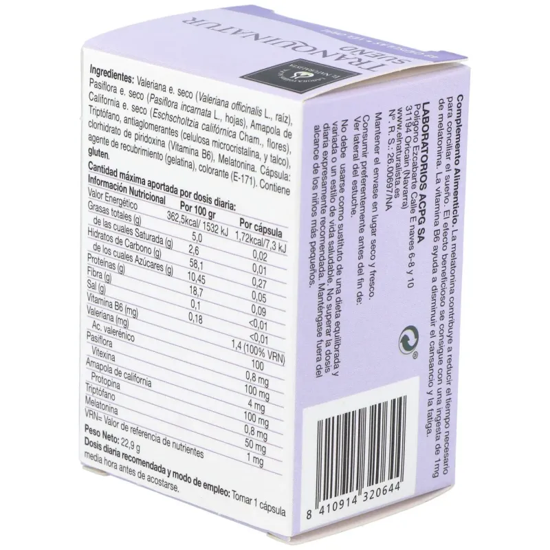 El naturalista tranquinatur sueño 48 caps | Farmacia Barata