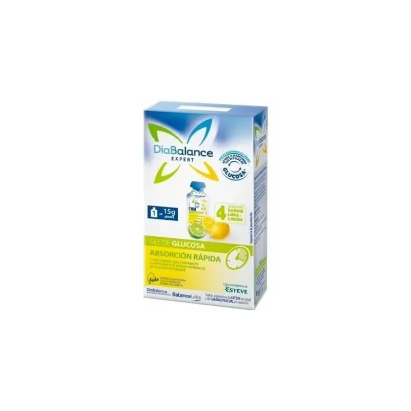 Diabalance expert gel glucosa abs. rápida lima-limón 4 sobres | Farmacia Barata
