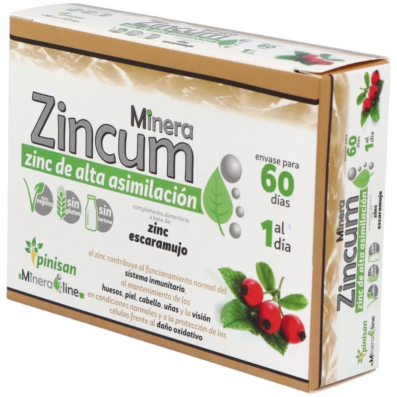 Pinisan minera zincum 60caps | Farmacia Barata