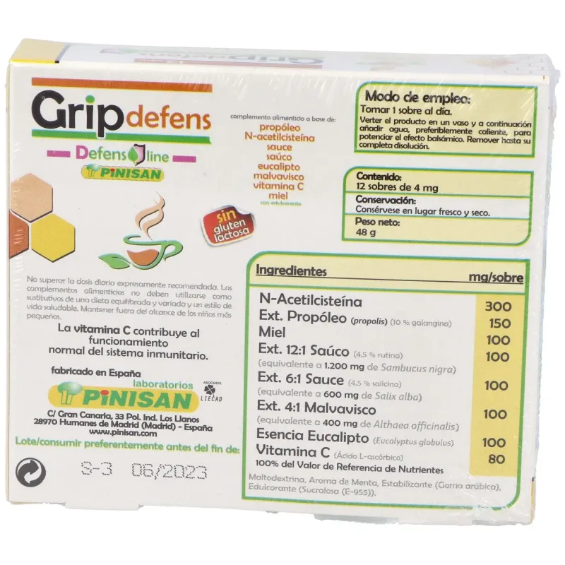 Pinisan grip defens 12 sobres | Farmacia Barata Pinisan grip defens 12 sobres | Farmacia Barata