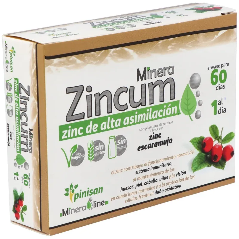 Pinisan minera zincum 60caps | Farmacia Barata