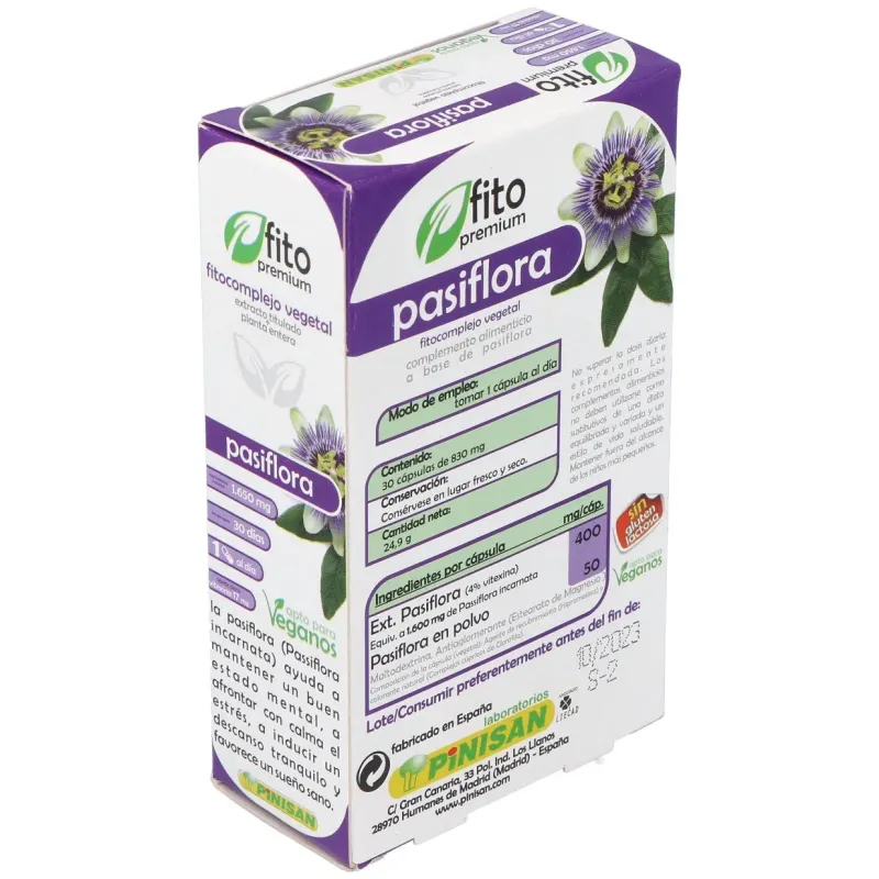 Pinisan fito premium pasiflora 30caps | Farmacia Barata