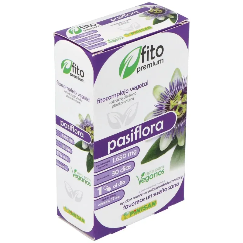 Pinisan fito premium pasiflora 30caps | Farmacia Barata