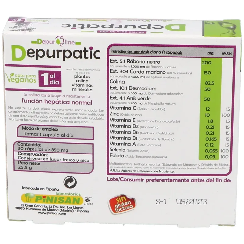 Pinisan depurpatic 30 cap | Farmacia Barata