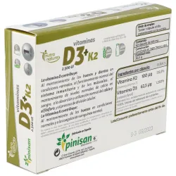 Pinisan nutra nature vitaminas d3 + k2 60caps | Farmacia Barata Pinisan nutra nature vitaminas d3 + k2 60caps | Farmacia Barata