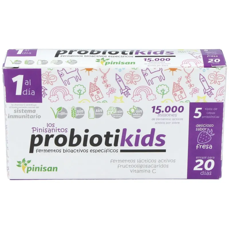 Pinisan probiotikids sabor fresa 20uds | Farmacia Barata