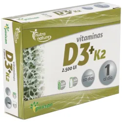 Pinisan nutra nature vitaminas d3 + k2 60caps | Farmacia Barata Pinisan nutra nature vitaminas d3 + k2 60caps | Farmacia Barata