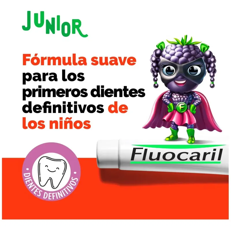 Fluocaril pasta junior frutos rojos 75ml | Farmacia Barata