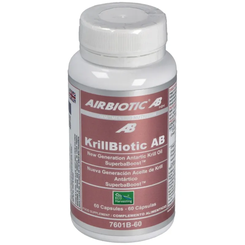 Airbiotic krillbiotic ab 590 mg ecoharvesting 60 cápsulas | Farmacia Barata