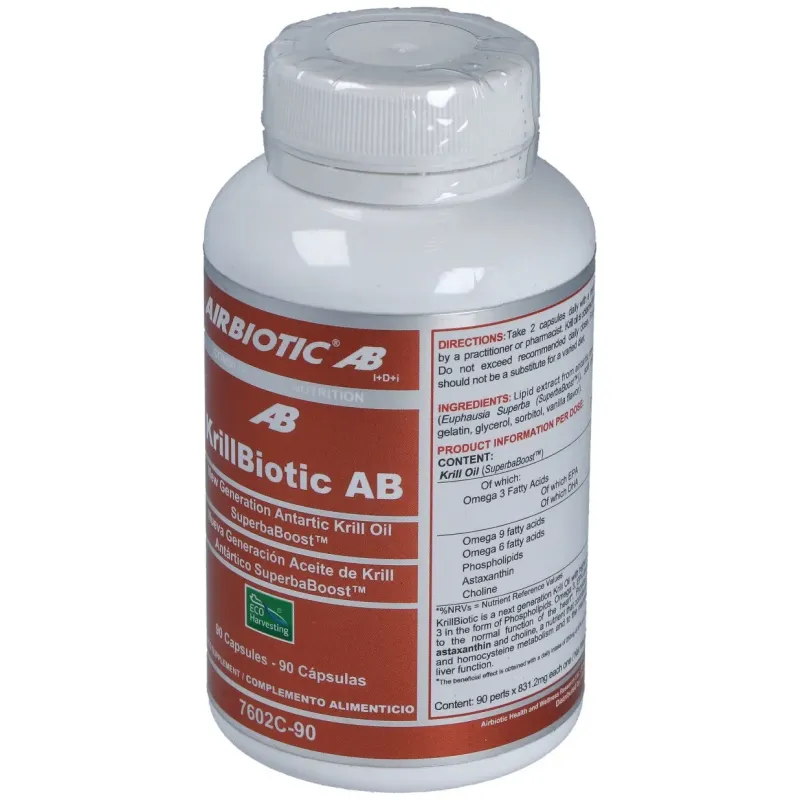 Airbiotic krillbiotic ab 590 mg ecoharvesting 90 cápsulas | Farmacia Barata
