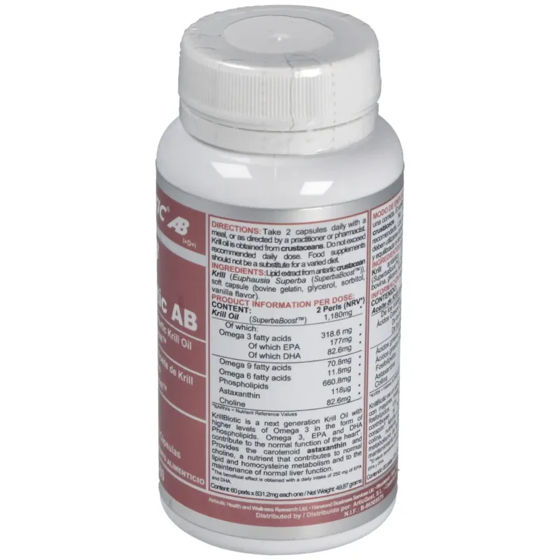 Airbiotic krillbiotic ab 590 mg ecoharvesting 60 cápsulas | Farmacia Barata