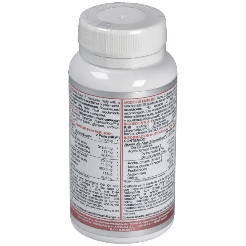 Airbiotic krillbiotic ab 590 mg ecoharvesting 60 cápsulas | Farmacia Barata