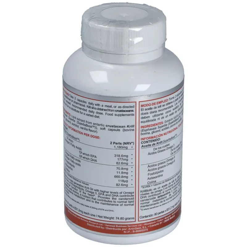 Airbiotic krillbiotic ab 590 mg ecoharvesting 90 cápsulas | Farmacia Barata