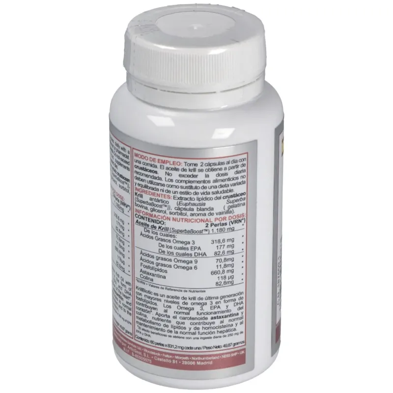 Airbiotic krillbiotic ab 590 mg ecoharvesting 60 cápsulas | Farmacia Barata