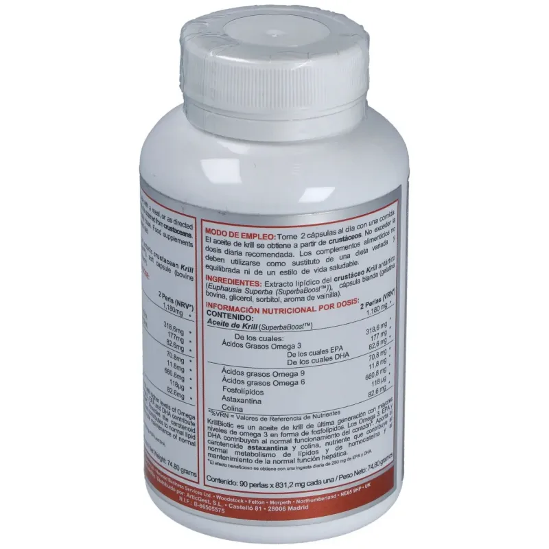 Airbiotic krillbiotic ab 590 mg ecoharvesting 90 cápsulas | Farmacia Barata
