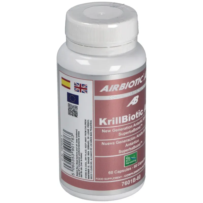 Airbiotic krillbiotic ab 590 mg ecoharvesting 60 cápsulas | Farmacia Barata