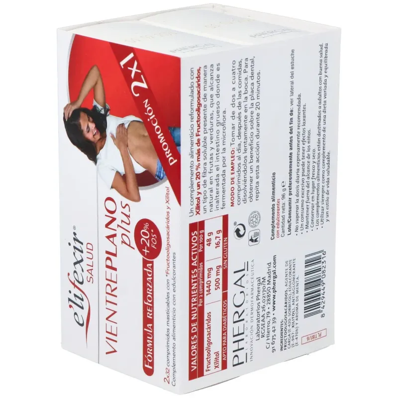 Elifexir salud 2x1 vientre plano plus 32+32comp. | Farmacia Barata