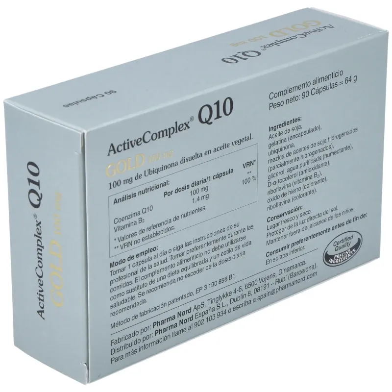 Activecomplex q10 gold 100mg. 90cap. | Farmacia Barata